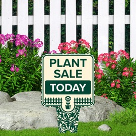 Plant Sale Sign, 9"x17" Inches, Heavy Duty Integrated Ground Stakes, Indoor/Outdoor Use, Rust Free Aluminum Composite, Made in USA by My Sign center