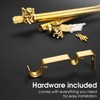 ILAISIHOME 1-1/8 Inch Diameter Brushed Gold Curtain Rods with Cherub