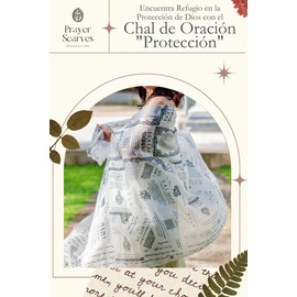 Prayer Scarves "Protección Mantos Cristianos para Orar - Ligero, 35x70, 7 Pasajes Bíblicos, Salmo 91, Chal Hecho con Oración (Solo Pañuelo)