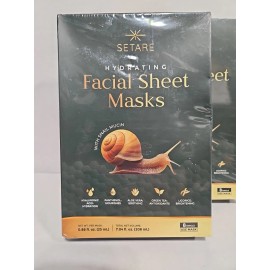 Setare 2 Pack Satare Hydrating Facial Sheet Masks With Snail Mucin Exp 2027