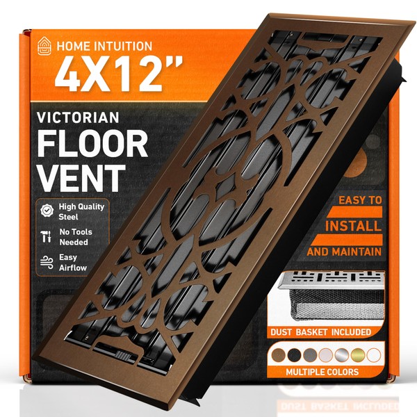 4X12 Floor Vent Cover Floor Register with Mesh Cover Trap,