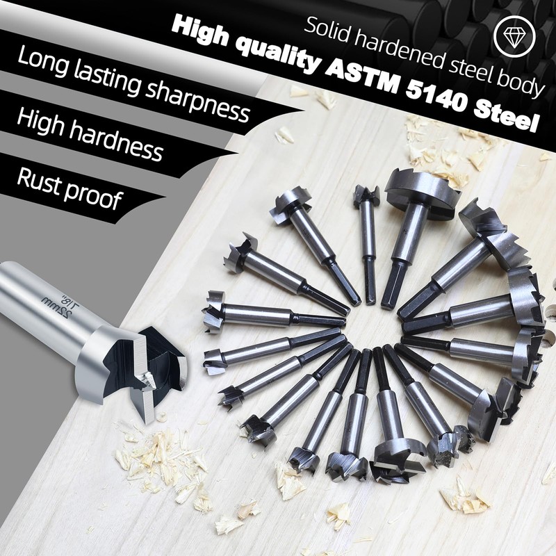 11/16 Inch Forstner Bit for Woodworking,11/16" Forstner Drill Bit for