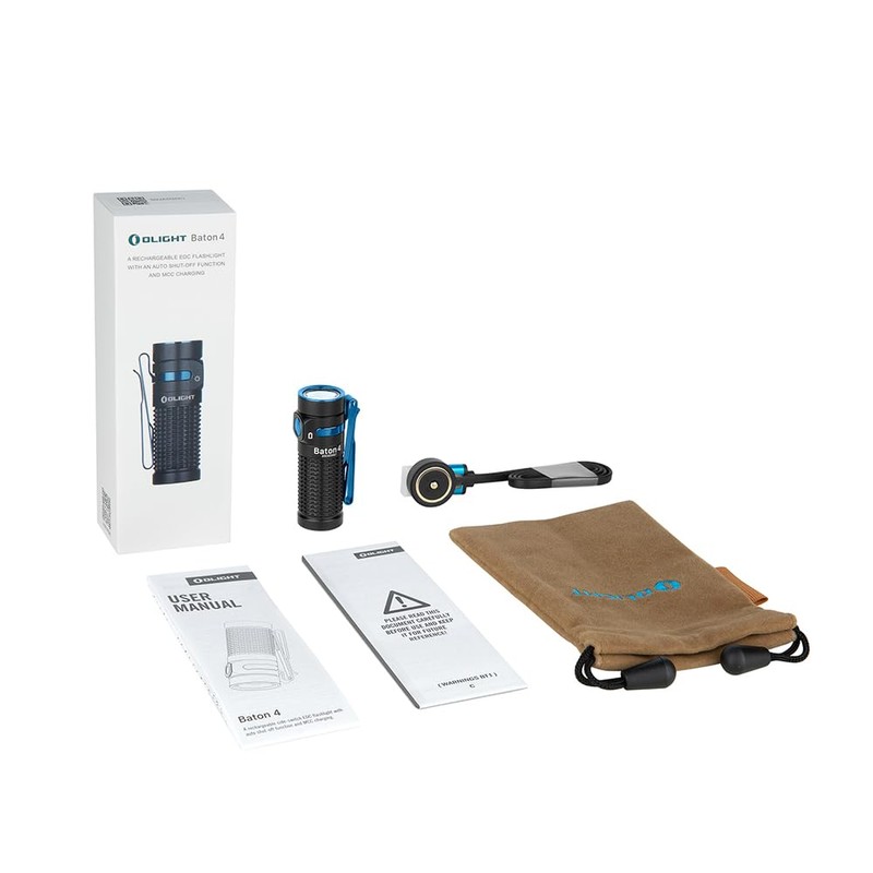 OLIGHT Baton4 Rechargeable EDC Flashlight, Bright LED Flashlight 1300 Lumens