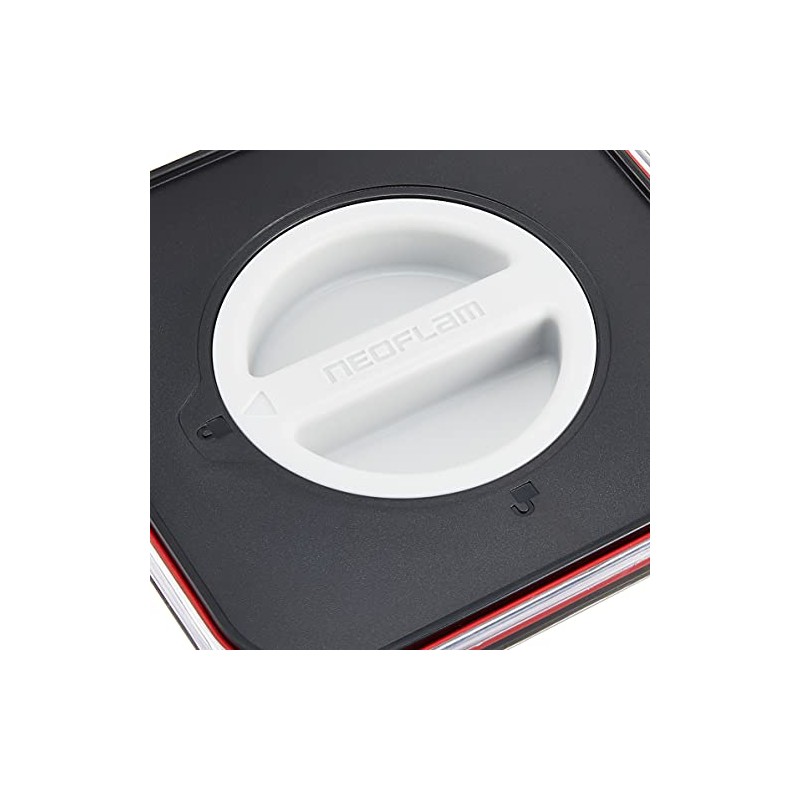 Pearl Metal HB-4484 Storage Container, Black x Red, 0.6 L