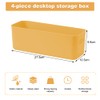 GmeDhc 4PCS Thick Plastic Storage Basket, Rectangular Storage Boxes, Storage