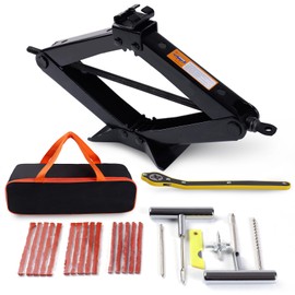 LIIAMOAR Scissor Jack Set 3 Ton(6614 lbs) Car Jack and Stand Kit, Heavy-Duty Scissor Jack for Car Lifting, Portable Tire Jack Kit with Lug Wrench Tire Repair Kit for Auto/SUV/MPV/Trucks