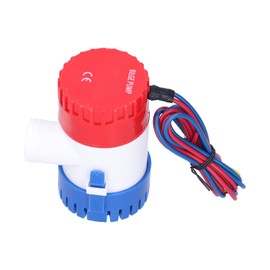 12V/24V 350/500/750/1100GPH Sanitary Pump Boat Pumps Bilge Pump Low Noise Bilge Pump Semi-Automatic Switch Electric Small Submersible Pump for Draining Power [12V-750 GPH]