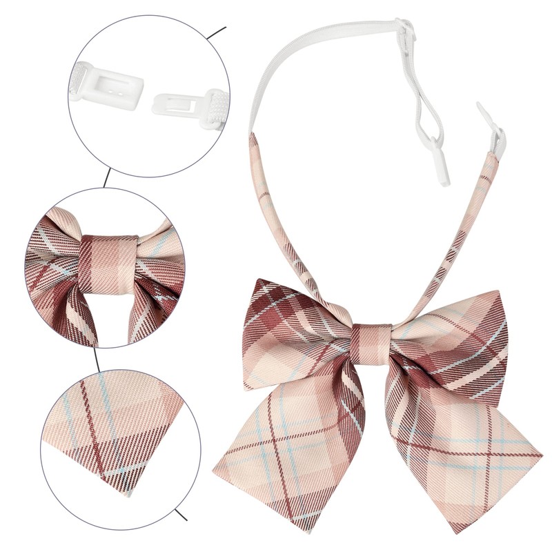 [Elerevyo] Plaid Uniform Pre-tied Knot Cute Colorful Bow Tie for