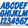 STIFFIE Whip-One WO07 BLUE Identification Boat Decals Registration Numbers
