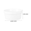 ULTECHNOVO 6Pcs Ceramic Dessert Cups for Baking Ramekins for Pudding