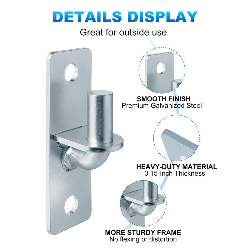 WENHUALI Wall Mount Gate Hinges 2 Pack Farm & Chain