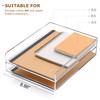 SANRUI 2 Tier Acrylic Stackable Paper Letter Tray, Vertical A4