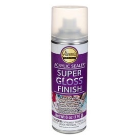 Aleene's Spray Acrylic Sealer, Super Gloss Clear Finish for DIY Crafts & Art Projects, Non-Yellowing, Fast Dry Time Super Glossy Finish 6 oz.