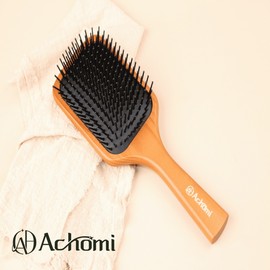 Achomi Wooden Cushion Paddle Brush