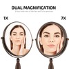 Ovente 8'' Tabletop Makeup Mirror, 1X & 7X Magnification, Adjustable
