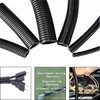Split Loom Tubing Wire Conduit, Black Corrugated Wire Tube Cable