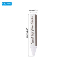 PATIKIL Furniture Markers Touch Up, 12 Pcs Wax Wood Filler Sticks Furniture Repair Crayons for Scratches, Wood Floor, Holes, Tables, White