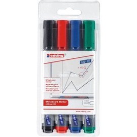 Edding 360/4 S – Marker PENS (Black, Blue, Green, Red, Black, Blue, Green, Red)