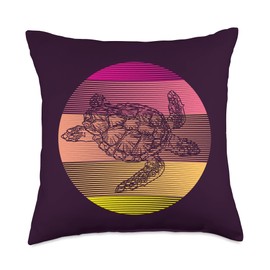 Sea Turtle Phones Grip holder gifts for girls boys SEA Turtle Turquoise Diving Ocean Throw Pillow, 18x18, Multicolor