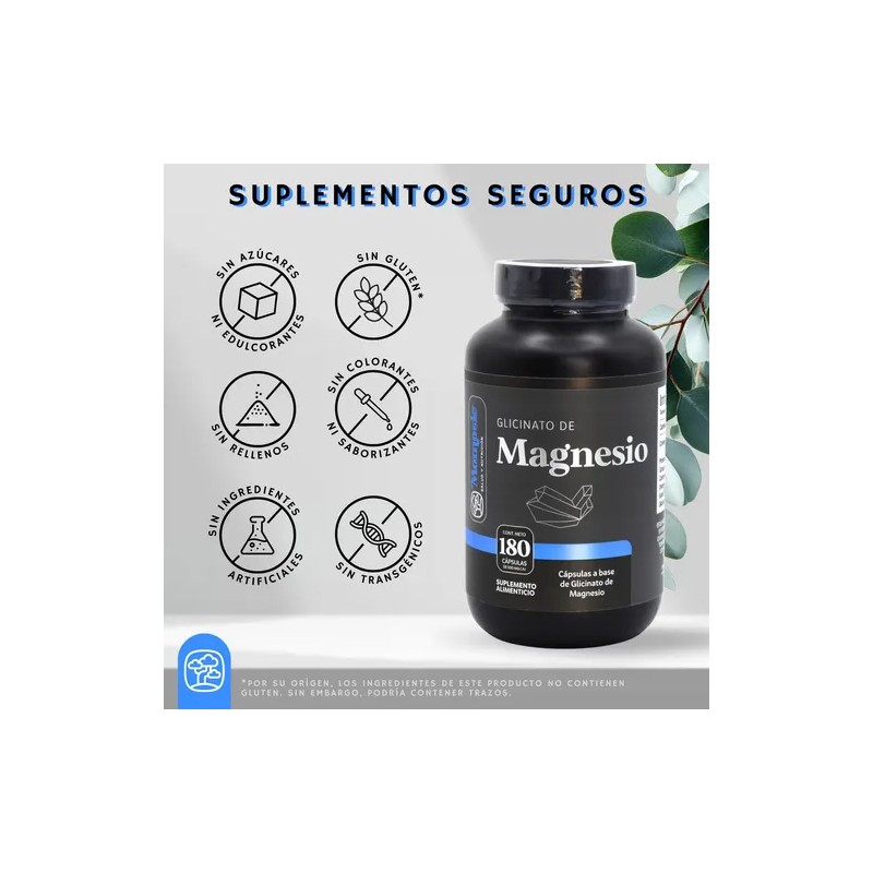 Glicinato Magnesio Momosie 180 Cápsulas 500 Alta Absorción Biodisponibilidad Bienestar