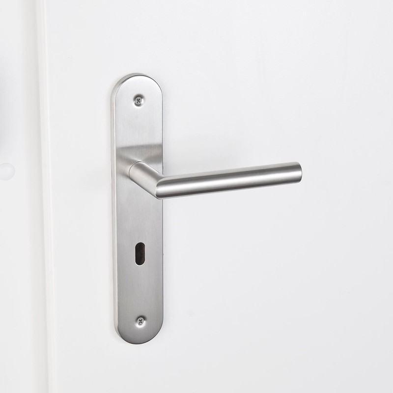 AGT Door Handle: Modern Stainless Steel Door Fitting Set, 2
