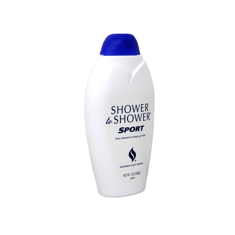 Shower to Shower Absorbent Body Powder, Sport, 13-Ounce Bottles (Pack