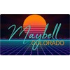 Maybell Colorado 2 X 1.25-Inch Vinyl Decal Stiker Retro Neon
