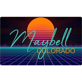 Maybell Colorado 2 X 1.25-Inch Vinyl Decal Stiker Retro Neon Design
