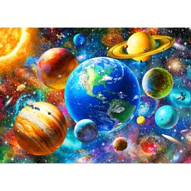 Puzzles for Adults 1000 Pieces - Solar System Jigsaw Puzzles 1000 Pieces, Colorful Planets Outer Space Exploration Puzzle,Impossible Hard Difficult Challenging Universe Puzzle for Family and Friends