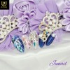 Yeosu night sea handmade nail tips - Short Oval /