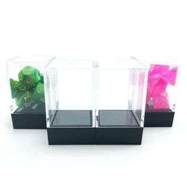 Classic Brick Box for RPG Dungeons and Dragons Dice, Transparent Dice Box, Brick Dice, Empty Transparent Brick Dice Box, Cube Packaging, Set of 5