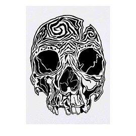 'Skull' Temporary Tattoo - Water Resistant, Skin-Safe, Non-Toxic Transfer (TO00019048)