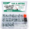 OURU 150PCS Grease Fittings Kit, SAE & Metric Zerk Grease