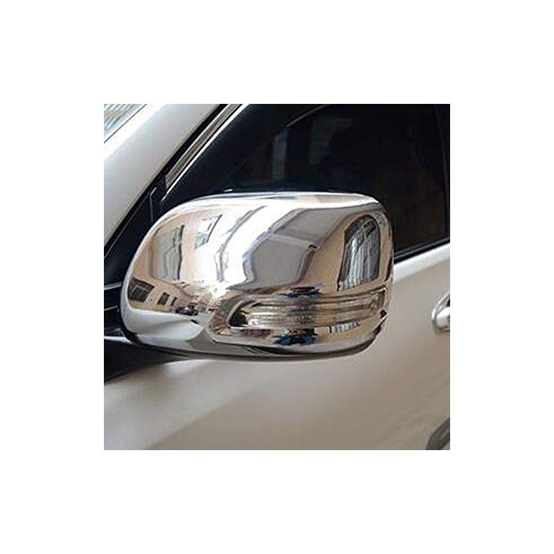 GHXSport Chrome Door Side Mirror Cover with LED Light for