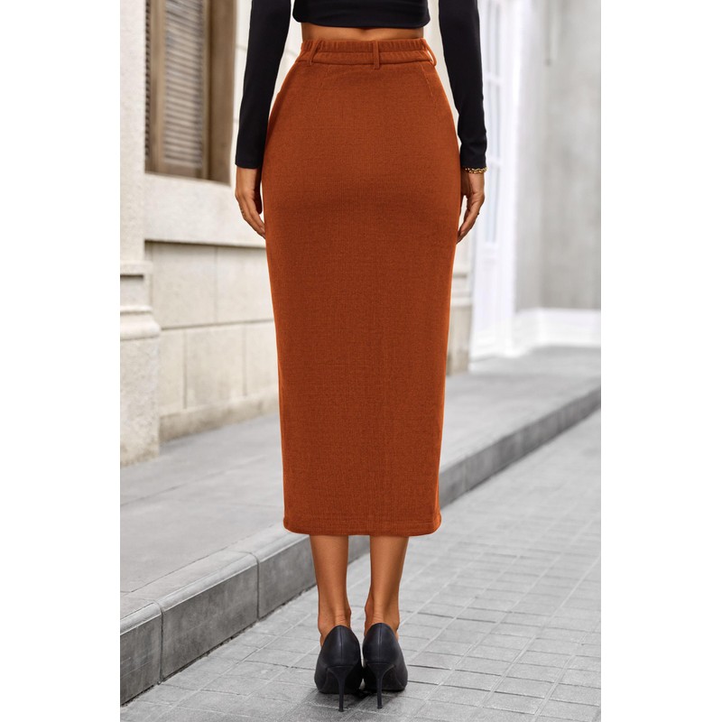 PRETTYGARDEN Women's Fall Midi Pencil Skirts Dressy Casual Work Office