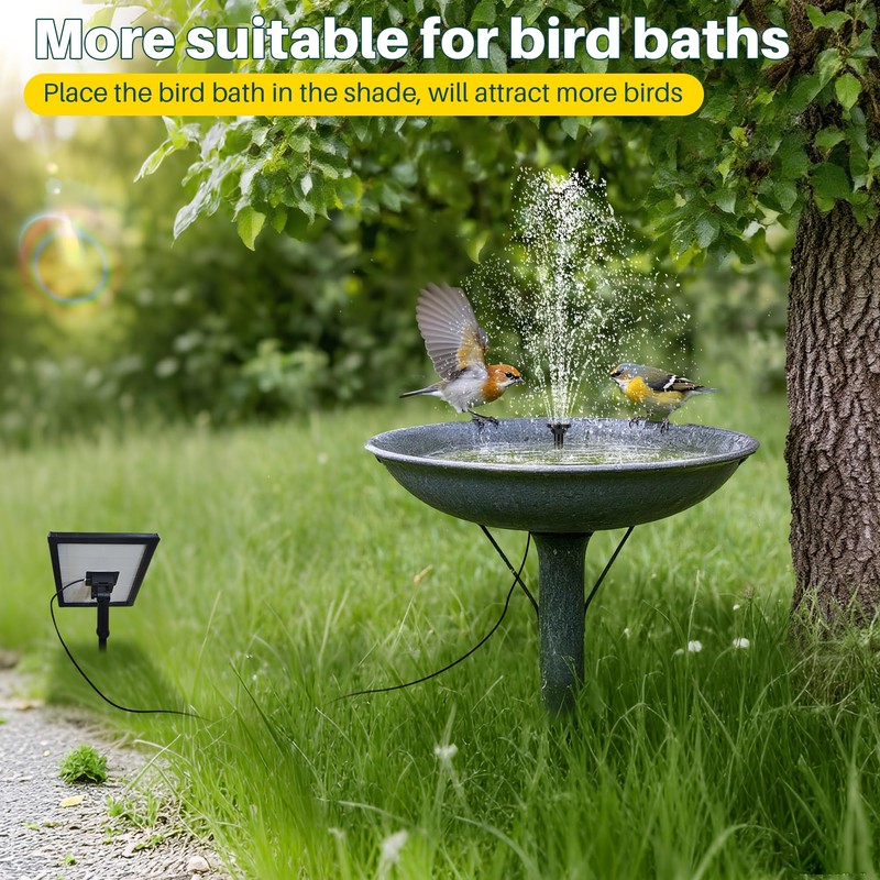 Biling 5.5W Solar Fountain Pump for Bird Bath, DIY Solar