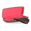 Edison & King Sturdy Glasses Case with Cleaning Cloth, Brown-Pink