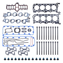 NewYall 5.4L Engine Cylinder Head Gasket Bolts Set for Ford Excursion Expedition F-150 F-250 F-350 Super Duty E-150 Econoline 2000-2005