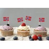 JBCD Norway Toothpick Flag Norwegian Mini Small Cupcake Topper Flags