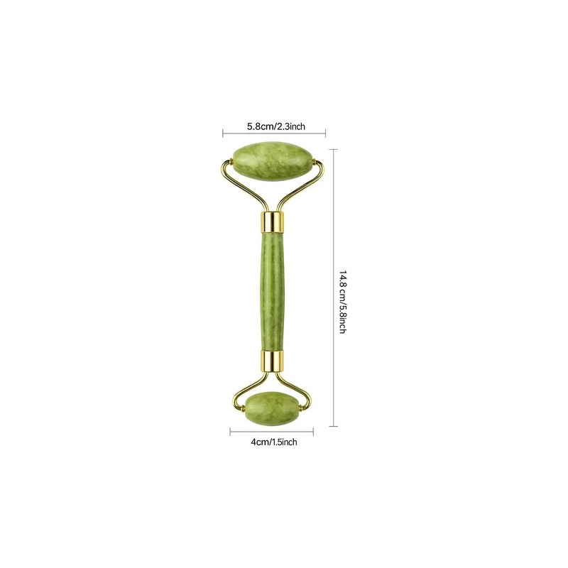Rodillo Facial de Jade Natural Jade Face Roller for Anti-Aging