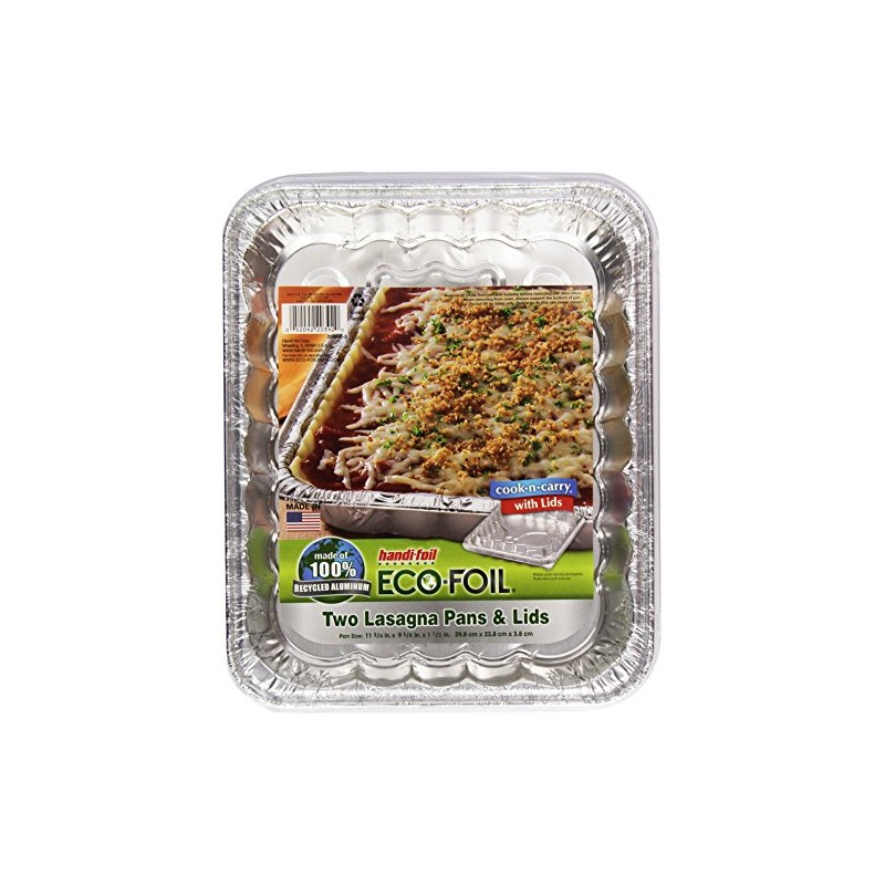 Handi Foil Cook-N-Carry Lasagna Pan, w/Lid, 2 ct
