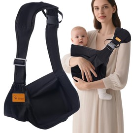 Toddler Carrier Sling Baby Carrier Newborn Baby Sling Carrier Baby Carriers from Newborn Baby Wrap Carrier Toddler Sling with Extra Wide Cozy Strap, Safety Adjustable Ergonomic Toddler Carrier