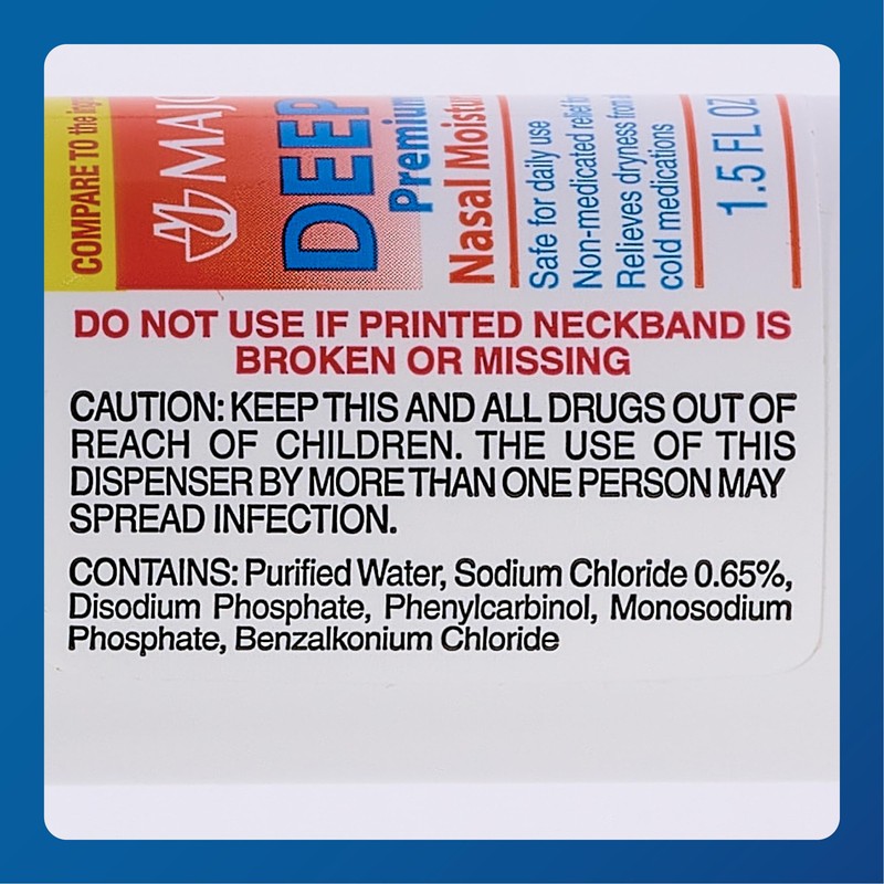 MAJOR Deep Sea Premium Saline - Nasal Moisturizing Spray for