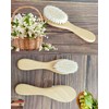 Mocokkiti Baby Hair Brush, Goat Bristles Brush and Rose Red