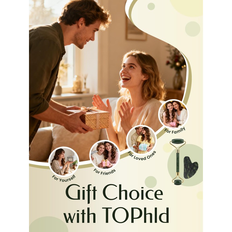 Face Roller & Gua Sha Facial Tools, Face Massager for