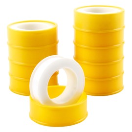 Smomend Teflon Tape DVGW for Gas and Water, PTFE Sealing Tape, 12 mm, 12 m, Teflon Tape, Thread Sealing Tape for Sanitary and Heating Systems, Thread Sealing Thread, White, with Temperature Range -60