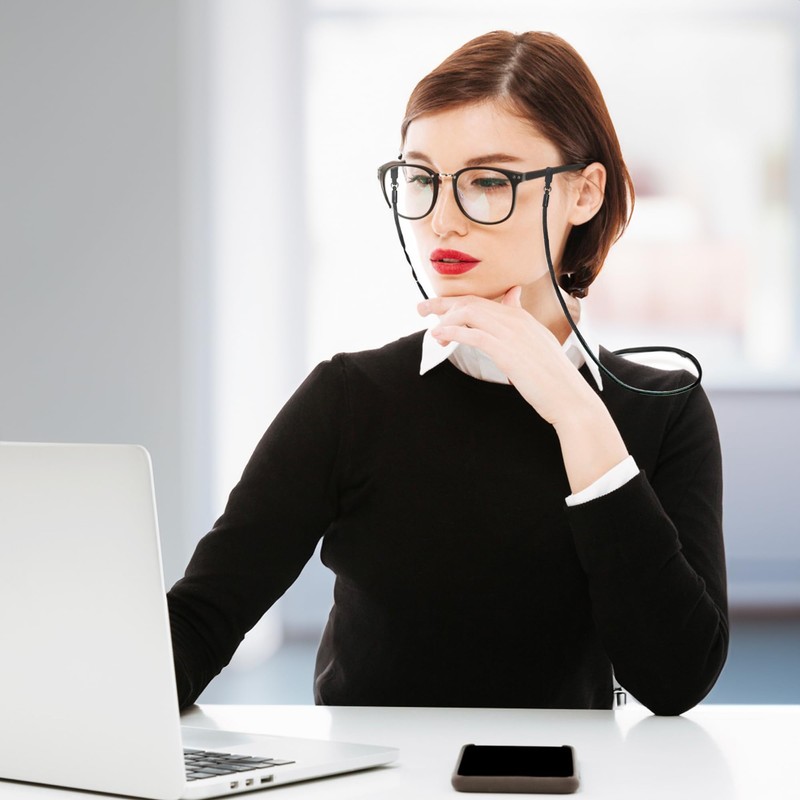 Peeper Keepers Eyeglass Supercord Retainer, Black, 6 Pack