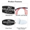 Self-Adhesive No Soliciting Sign for House, Front Door 2.8 *