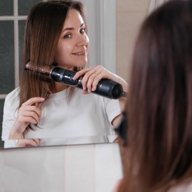 Glam Flow Set Cepillo de Aire 6 en 1 con Accesorios, Aire Frío y Caliente, 2 Velocidades, Protección Sobrecalentamiento