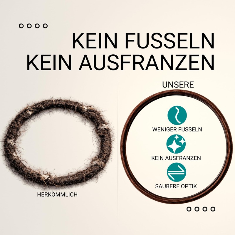 Haarallerliebst Women's Hair Scrunchies with Rubber Adhesion, Brown for Brown